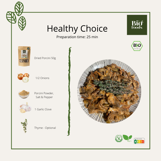 Organic Dried Porcini AA | Bio Steinpilze Getrocknet | The Bio Foods | Healthy Foods | Vegan Dish