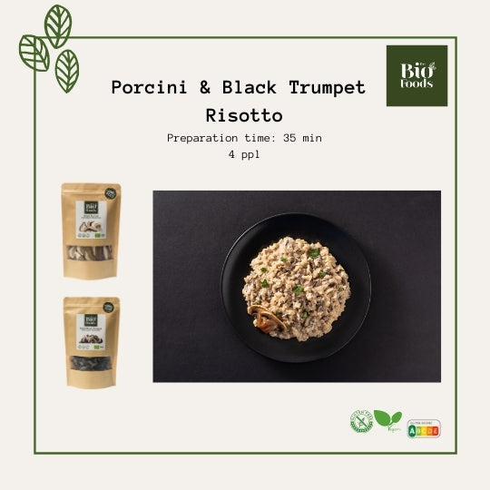 Steinpilze & Herbsttrompeten Risotto