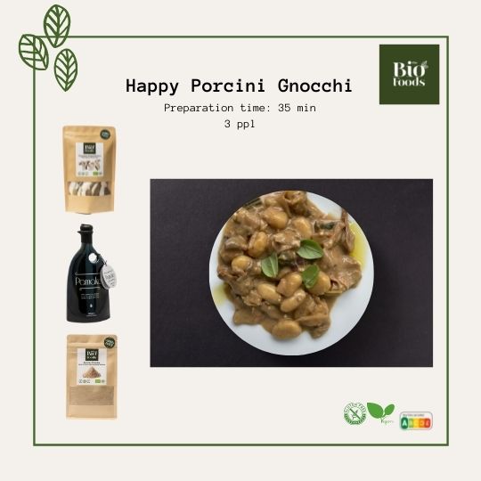Glückliche Steinpilz-Gnocchi