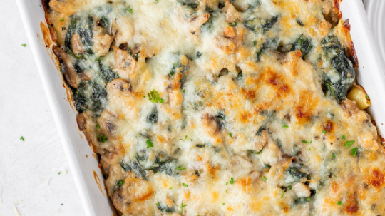 Spring Wild Mushroom and Spinach Frittata
