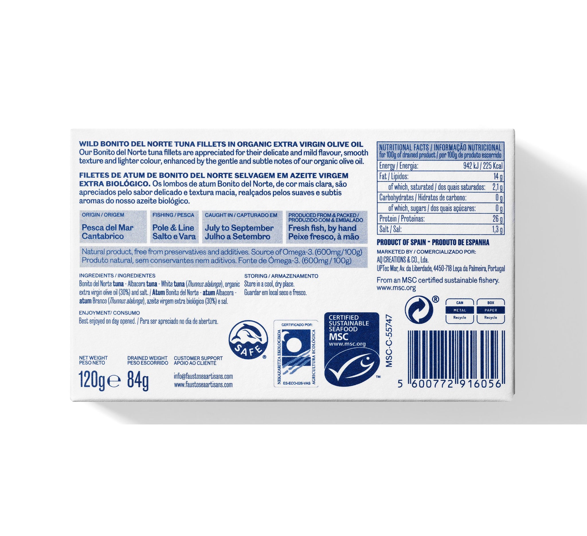 Wild Sardines in Organic EVOO | Sardines from Portugal | The Bio Foods Online