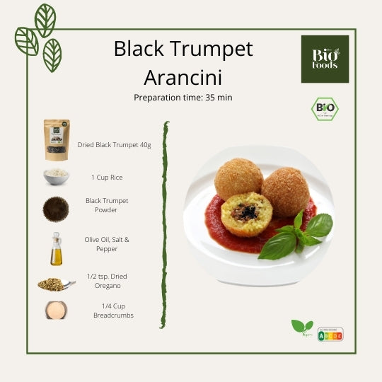Black Trumpet Arancini Balls