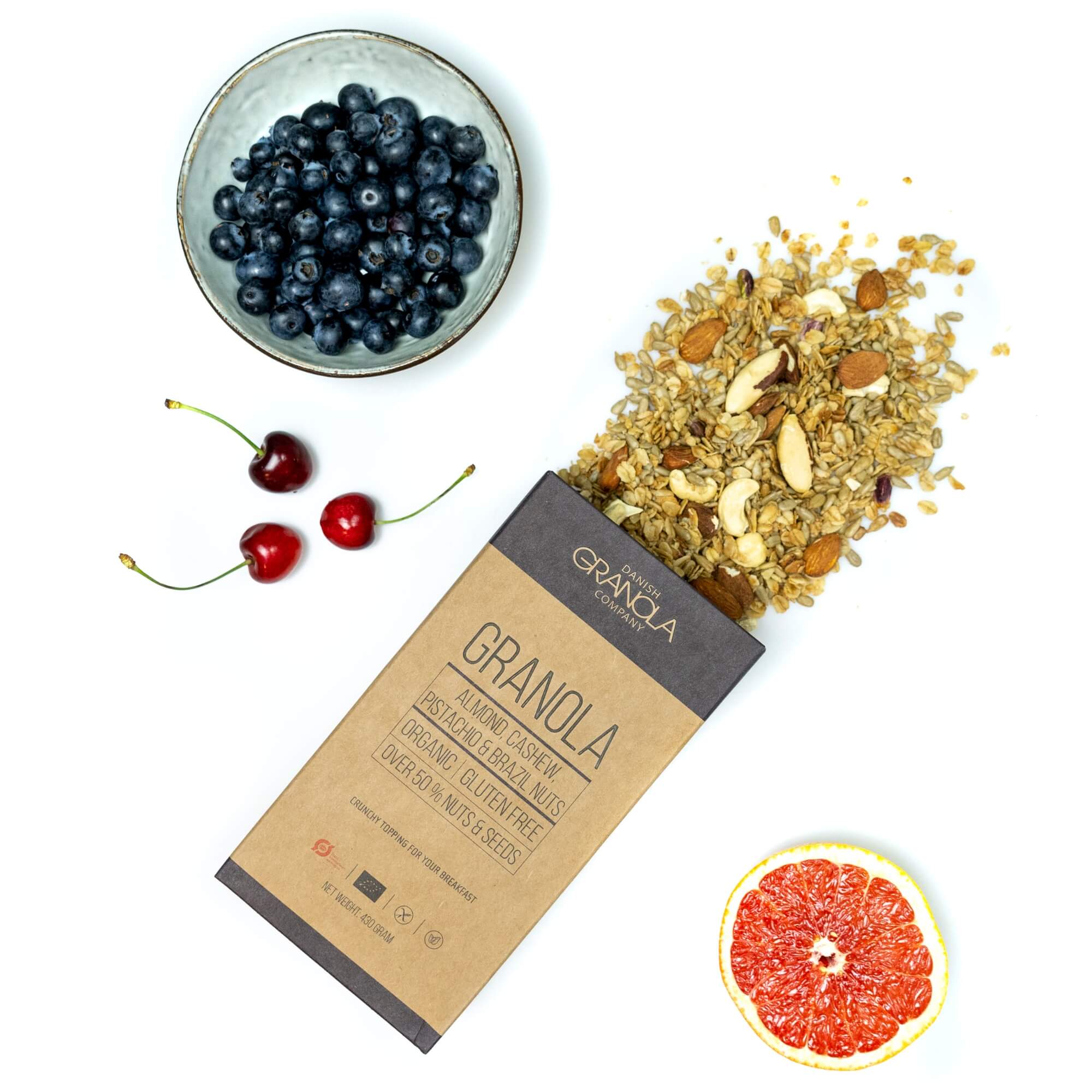 Organic Granola with Almonds, Cashews, Pistachios and Brazil nuts